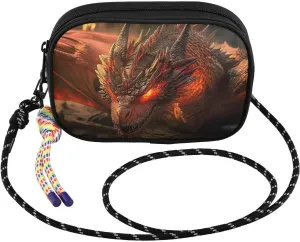 Crossbody Bags Dragon Portrait Red for Women Cell Phone Purses Women's Shoulder Handbags Wallet Purse with Adjustable Strap