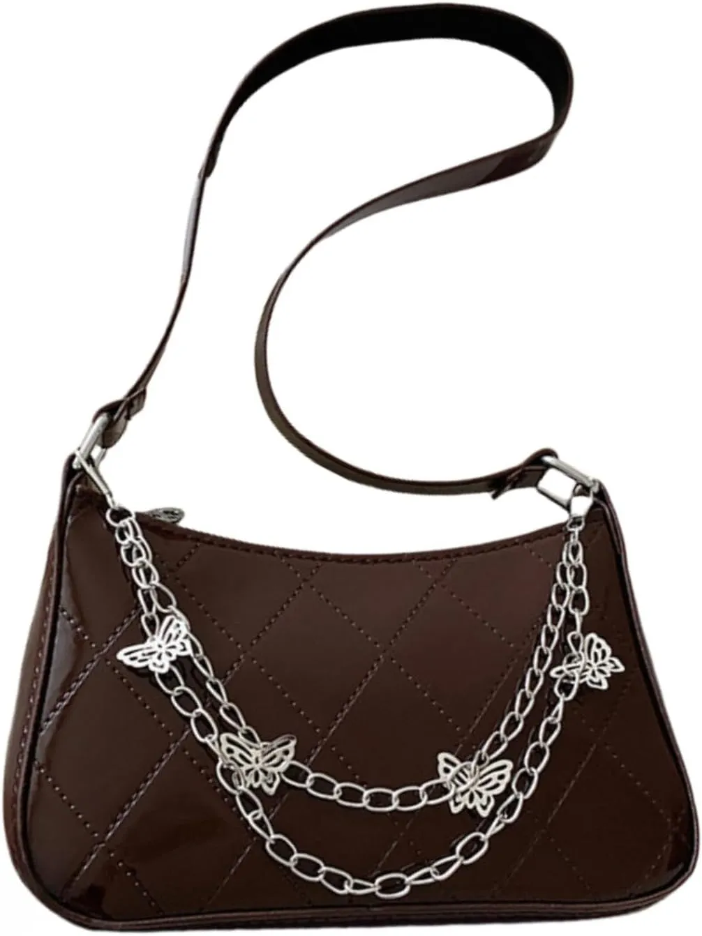 Crossbody Bags for Women Butterfly Decoration Small Crossbody Purse Trendy Leather with Adjustable Shoulder Strap