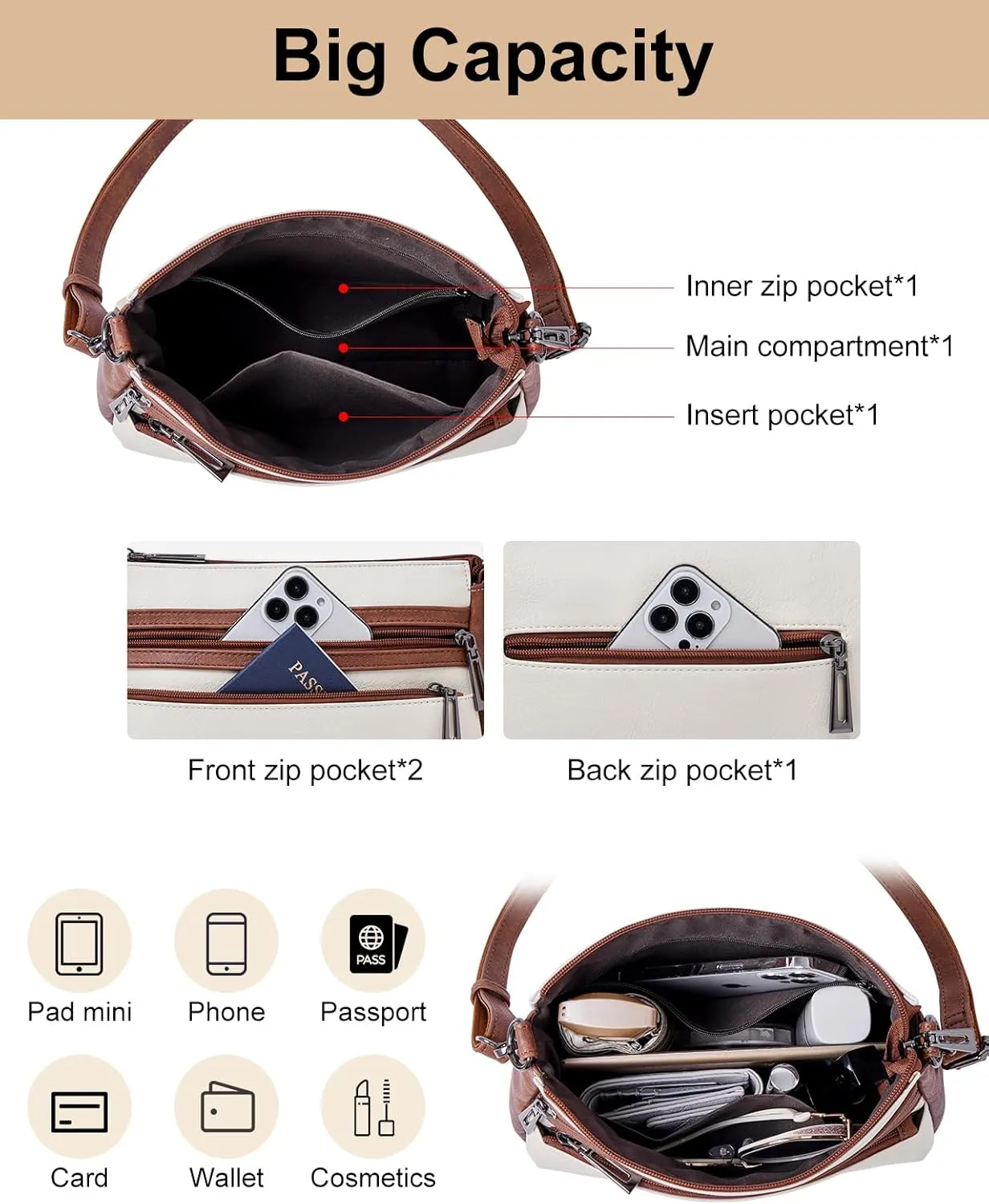 Crossbody Bags for Women Crossbody Purses Shoulder Bag Women's Cross body Handbags Adjustable Strap