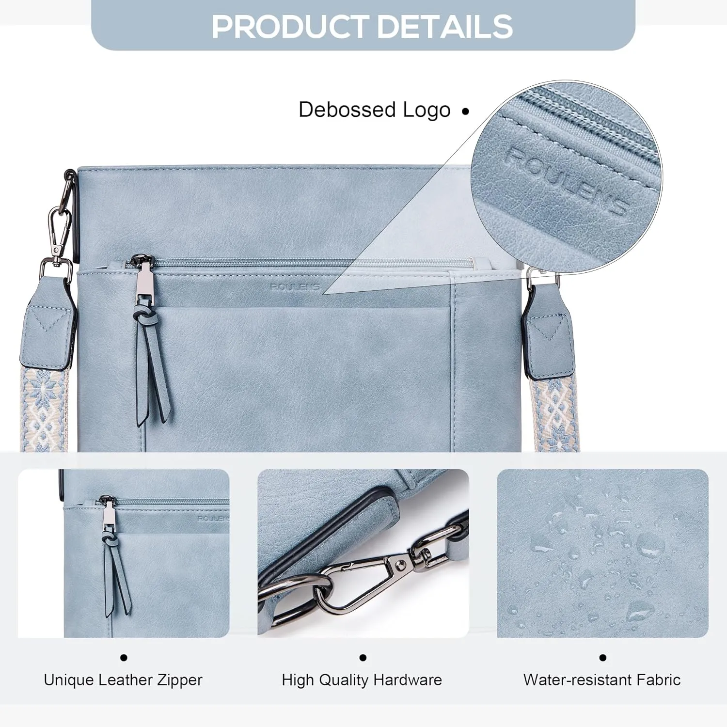 Crossbody Bags For Women Medium Crossbody Travel Purses with 4 Card Slots Leather Shoulder Handbags