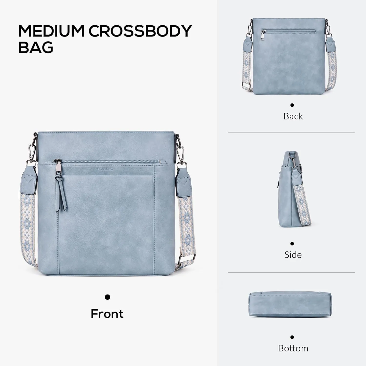 Crossbody Bags For Women Medium Crossbody Travel Purses with 4 Card Slots Leather Shoulder Handbags