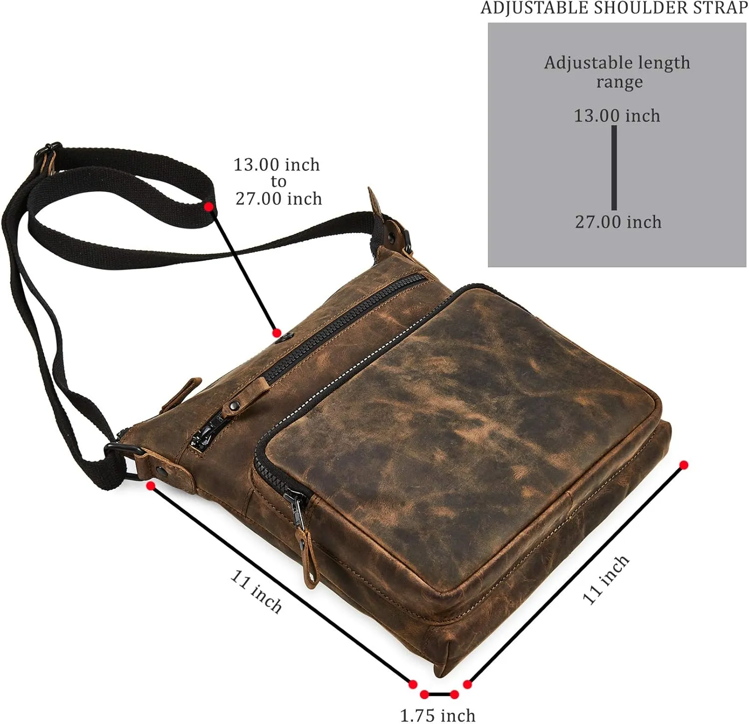 Crossbody Bags for Women Real Leather Purse Handmade Vintage Crossover Shoulder Pocketbook