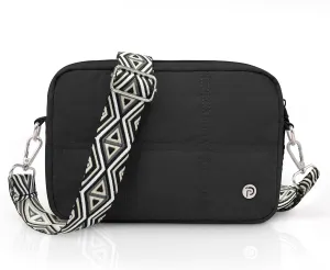 Crossbody Bags for Women, Small Quilted Shoulder Handbag with Adjustable Guitar Strap and Card Slots, Travel Purse