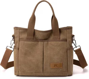 Crossbody Bags for Women Trendy Small Canvas Hobo Tote Top-handle Handbag Multi-pocket Casual Going Out Purse Satchel