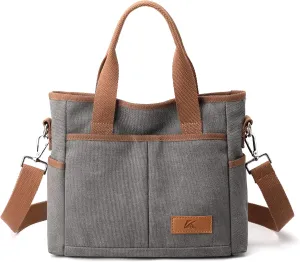 Crossbody Bags for Women Trendy Small Canvas Hobo Tote Top-handle Handbag Multi-pocket Casual Going Out Purse Satchel