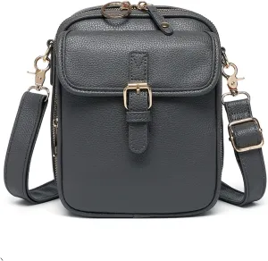 Crossbody Leather Bag, Collaborateam Forcipower Collaborateam Urvashi Vintage Anti Theft Shoulder Bags with Card Slots