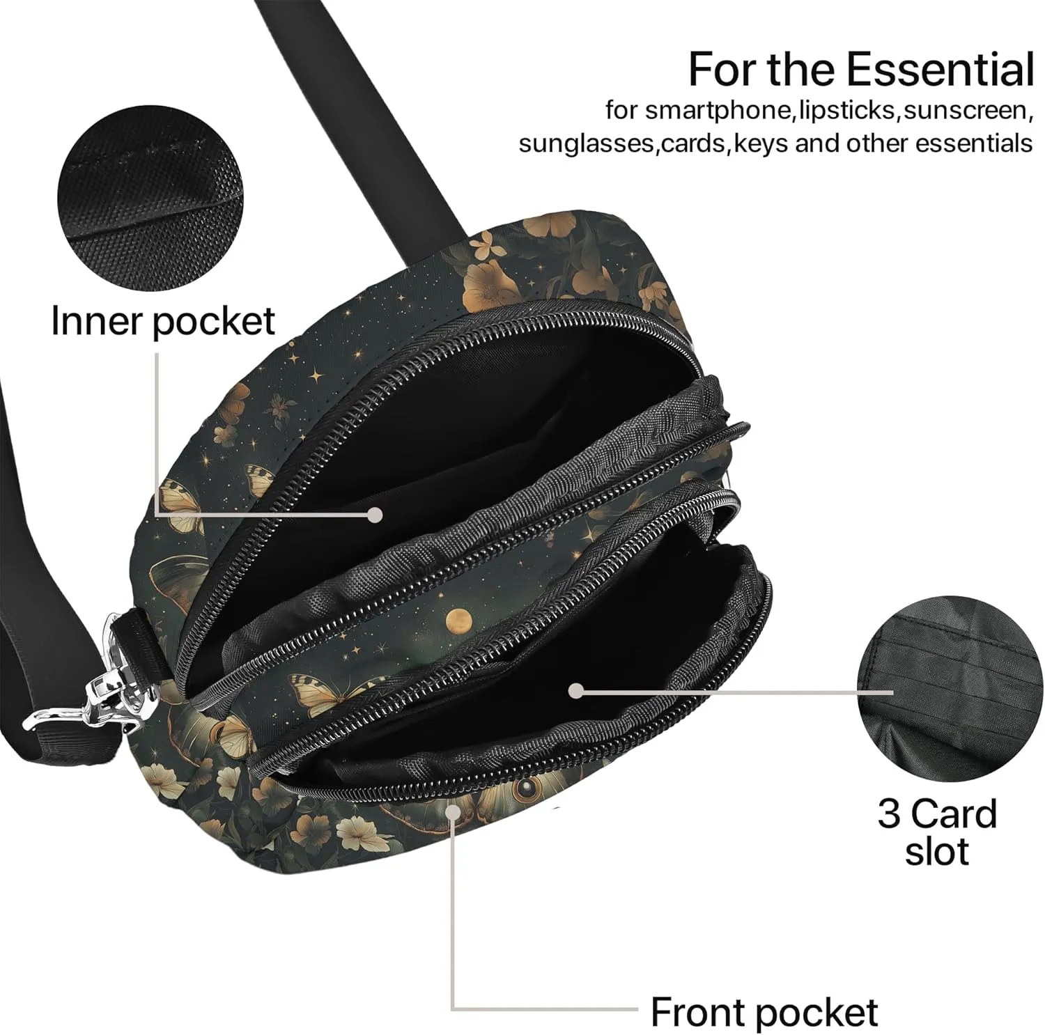Crossbody Purse for Women Lightweight Small Crossbody Bag Waterproof Phone Wallet with Card Slots Adjustable Strap