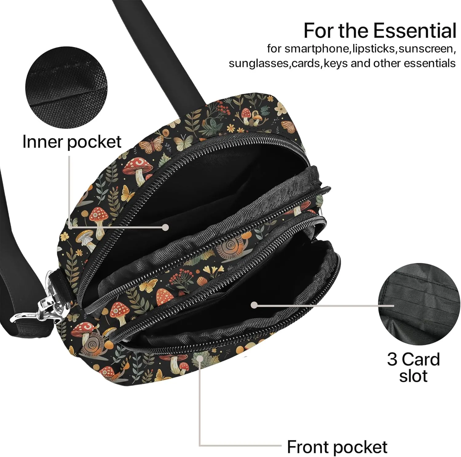 Crossbody Purse for Women Lightweight Small Crossbody Bag Waterproof Phone Wallet with Card Slots Adjustable Strap