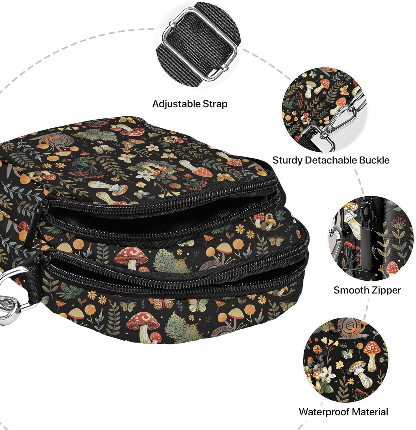Crossbody Purse for Women Lightweight Small Crossbody Bag Waterproof Phone Wallet with Card Slots Adjustable Strap