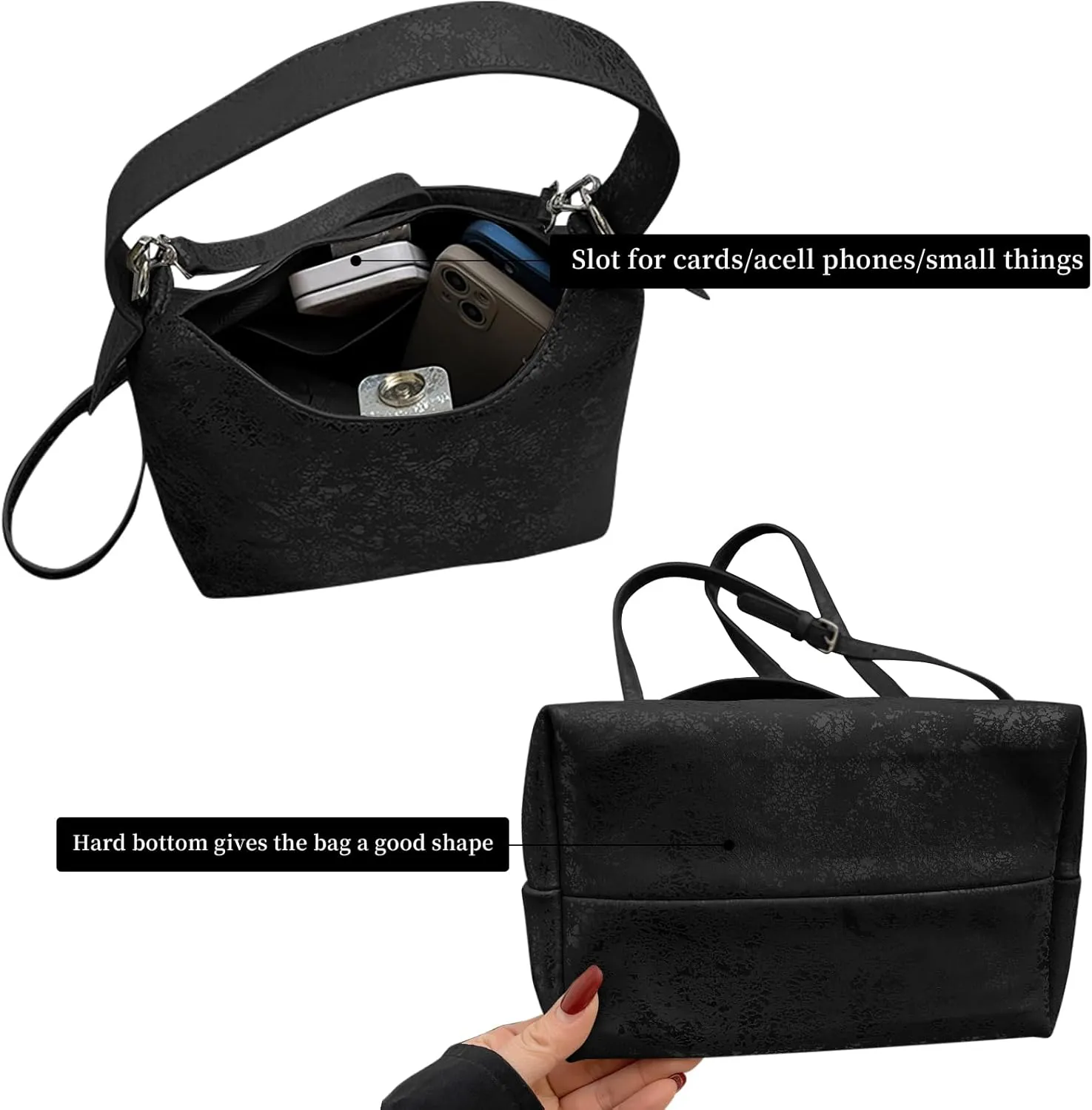 Crossbody Purses for Women Trendy Hobo Bag Vegan Leather Shoulder Hand Bag Hobo Guitar Strap Purse Satchel Bags