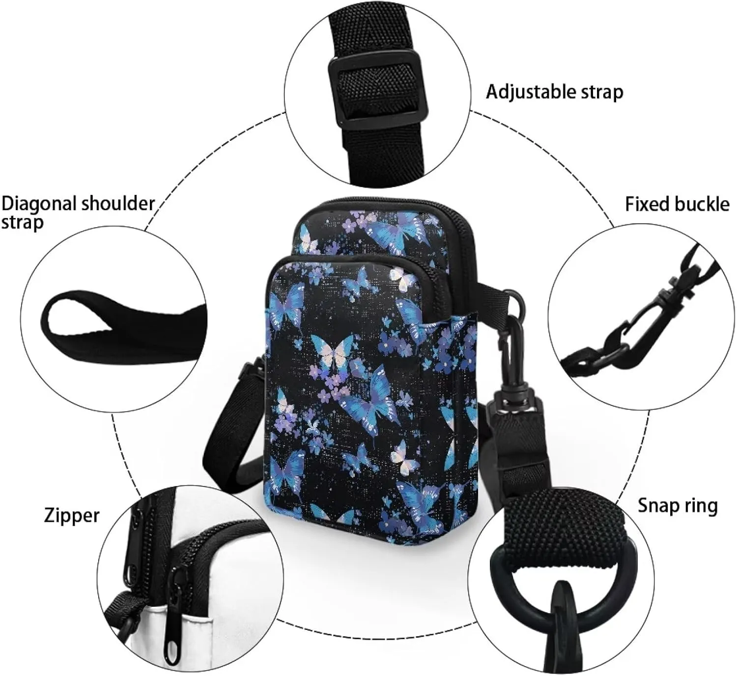 Crossbody Purses for Women with Adjustable Strap Mini Over Shoulder Handbag Purse Wallet Phone Bag