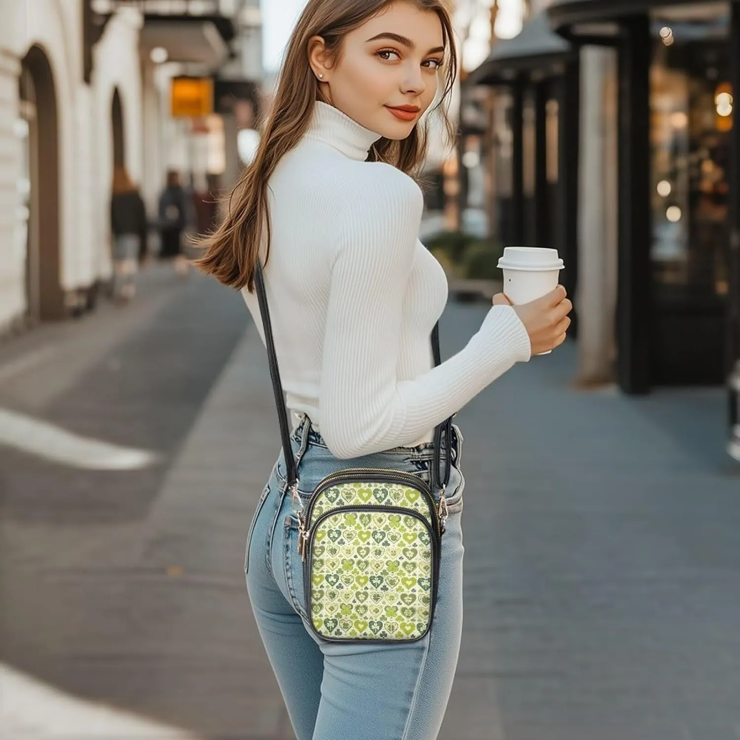 Crossbody Purses for Womens Multi Pocket Shoulder Purses Waterproof Crossbody Bag PU Leather Shoulder Satchel Bag