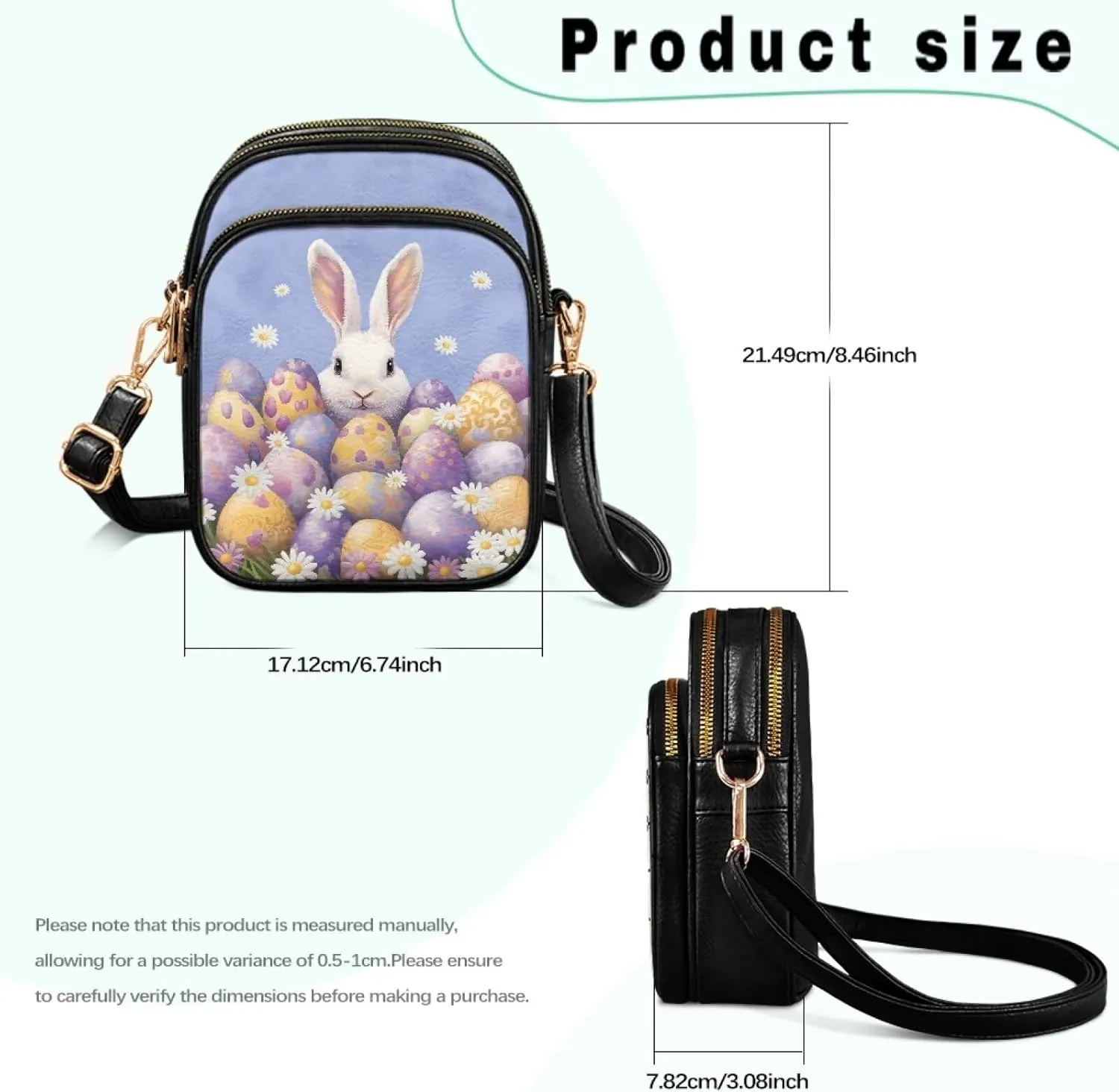Crossbody Purses for Womens Multi Pocket Shoulder Purses Waterproof Crossbody Bag PU Leather Shoulder Satchel Bag