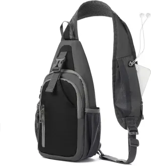 Crossbody Sling Backpack, Mens Cross Body Chest Bag Travel Hiking Daypack Adjustable Shoulder Strap Bags