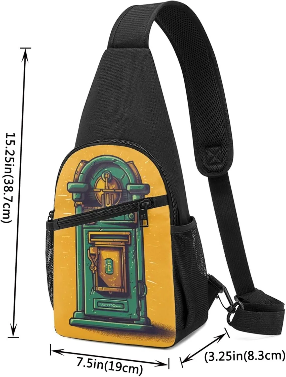 Crossbody Sling Backpack Sling Bag for Men Women Cross Chest Bag Shoulder Bag Card communication box Travel Hiking Daypack