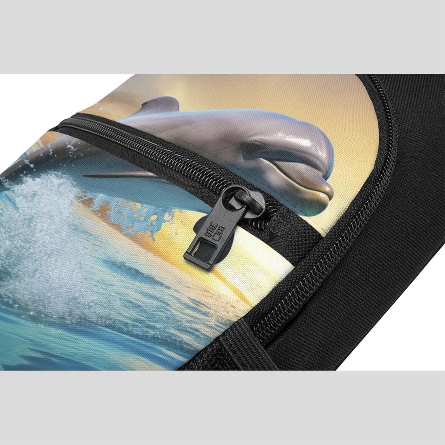 Crossbody Sling Backpack Sling Bag for Men Women Cross Chest Bag Shoulder Bag Dolphin Jumping Travel Hiking Daypack