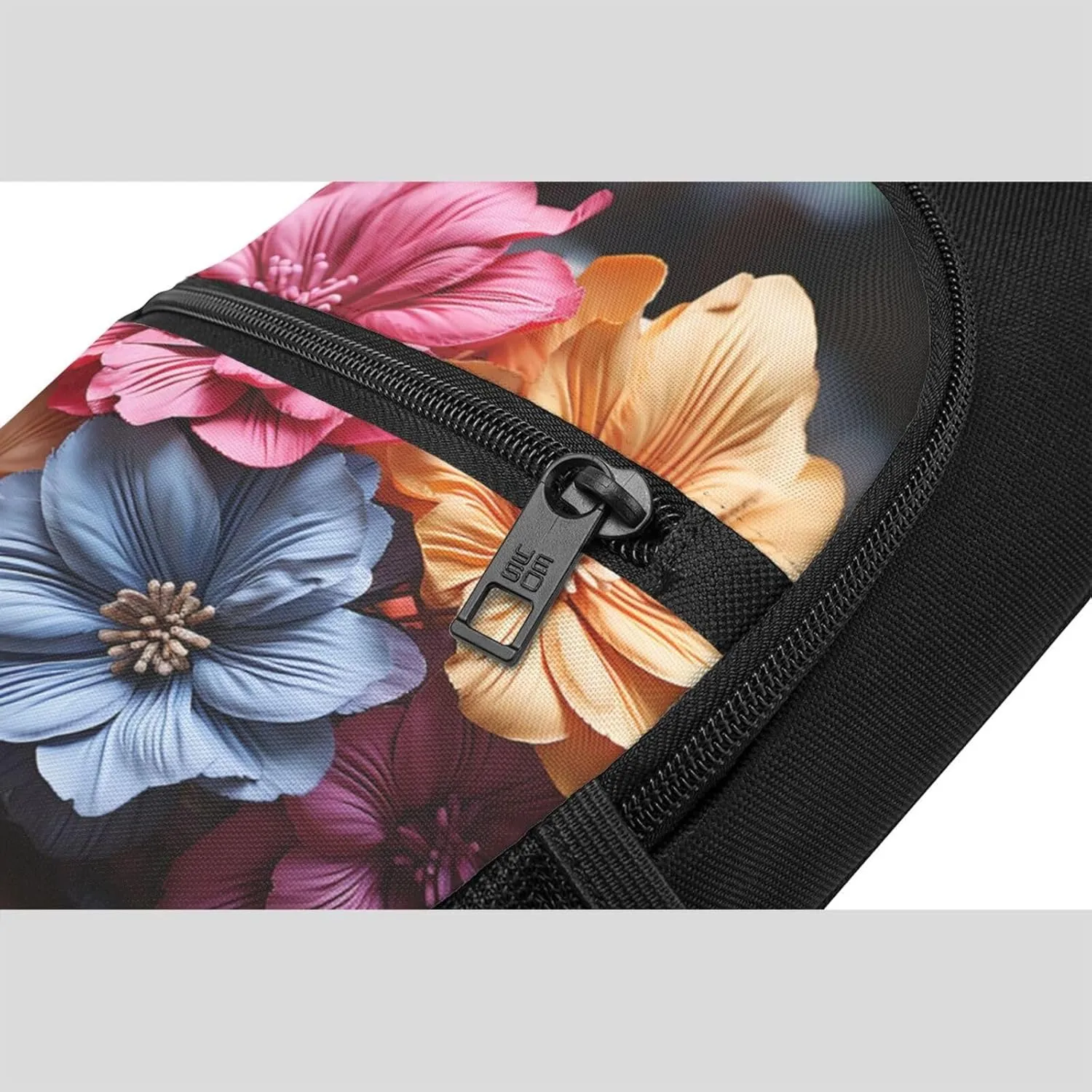 Crossbody Sling Backpack Sling Bag for Men Women Cross Chest Bag Shoulder Bag Flowers on Wooden Board Travel Hiking Daypack