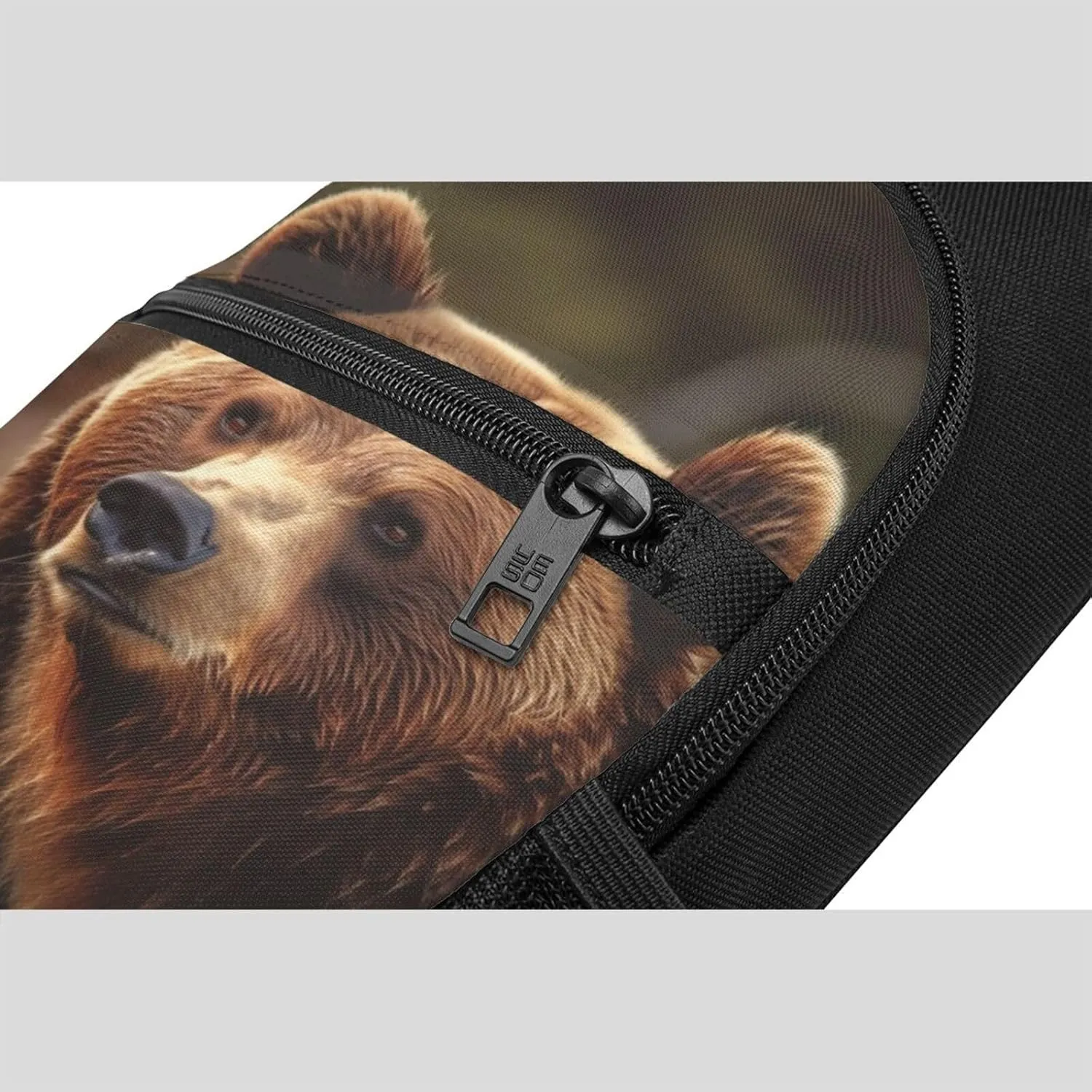 Crossbody Sling Backpack Sling Bag for Men Women Cross Chest Bag Shoulder Bag Grizzly Bear Travel Hiking Daypack