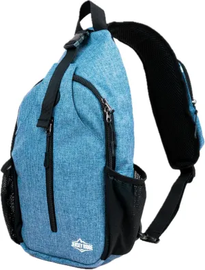 Crossbody Sling Bag – Anti-Theft Carryall Daypack Backpack with Adjustable Chest Strap for Travel or Hiking (Blue)