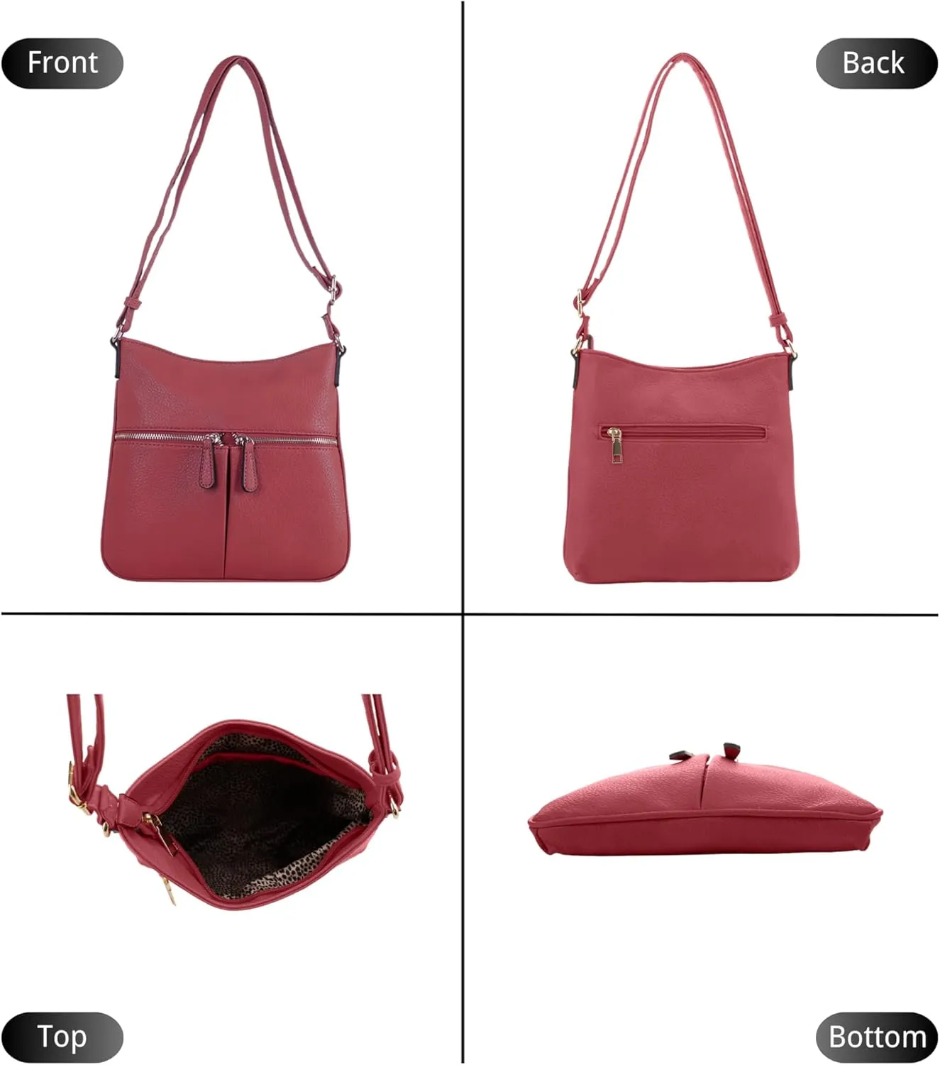 Crossbody Travel Bag, Adjustable Strap, Multiple Pockets
