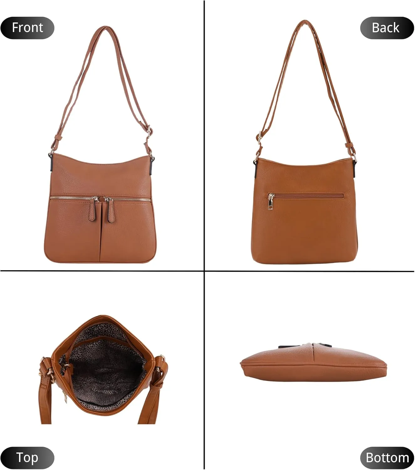 Crossbody Travel Bag, Adjustable Strap, Multiple Pockets