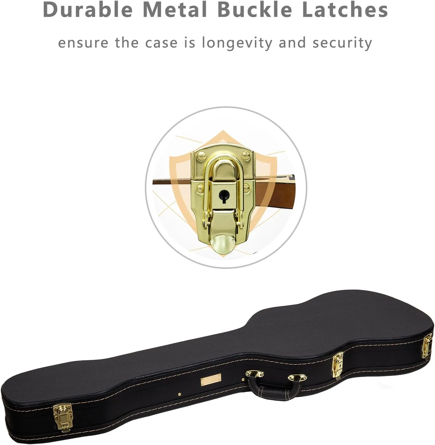 Crossrock Shaped Electric Guitar Case, For Telecaster and Stratocaster Style, Black (CRW600STBK)