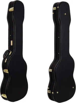 Crossrock Shaped Electric Guitar Case, For Telecaster and Stratocaster Style, Black (CRW600STBK)