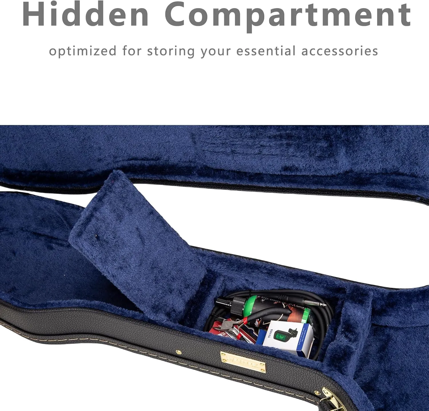Crossrock Shaped Electric Guitar Case, For Telecaster and Stratocaster Style, Black (CRW600STBK)