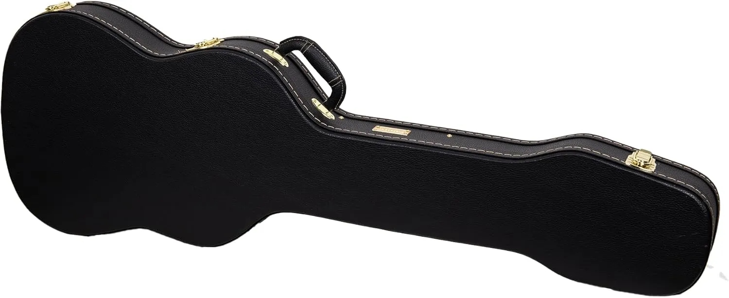 Crossrock Shaped Electric Guitar Case, For Telecaster and Stratocaster Style, Black (CRW600STBK)