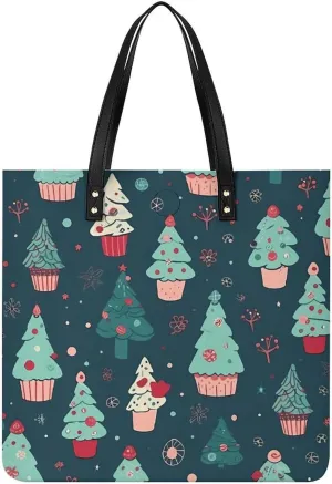Cupcakes Large Leather Handbags Women Fashion Handbag Multifunctional Travel Bag It Is A Great Gift for Mothers, Teachers, Friends, Bridesmaids