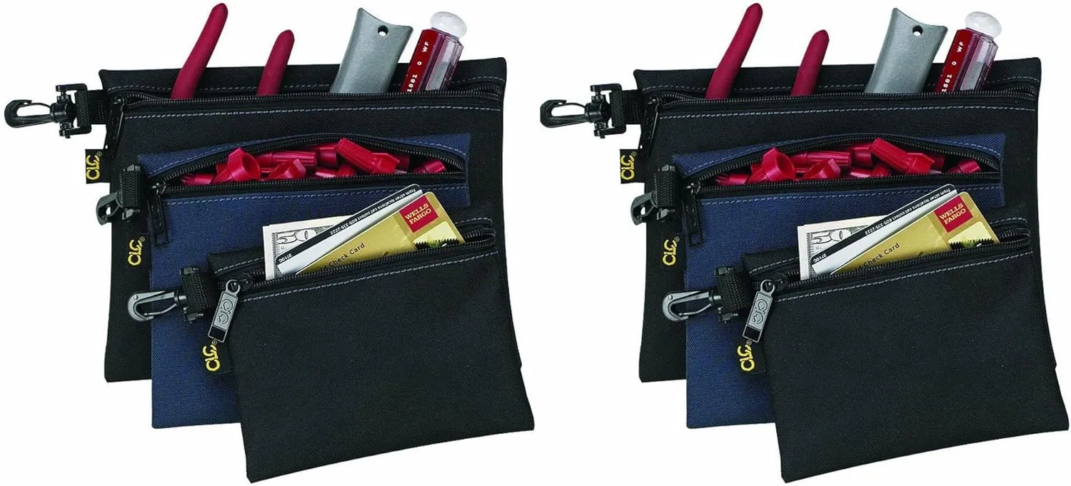 Custom Leathercraft Multipurpose Zippered Storage Bags