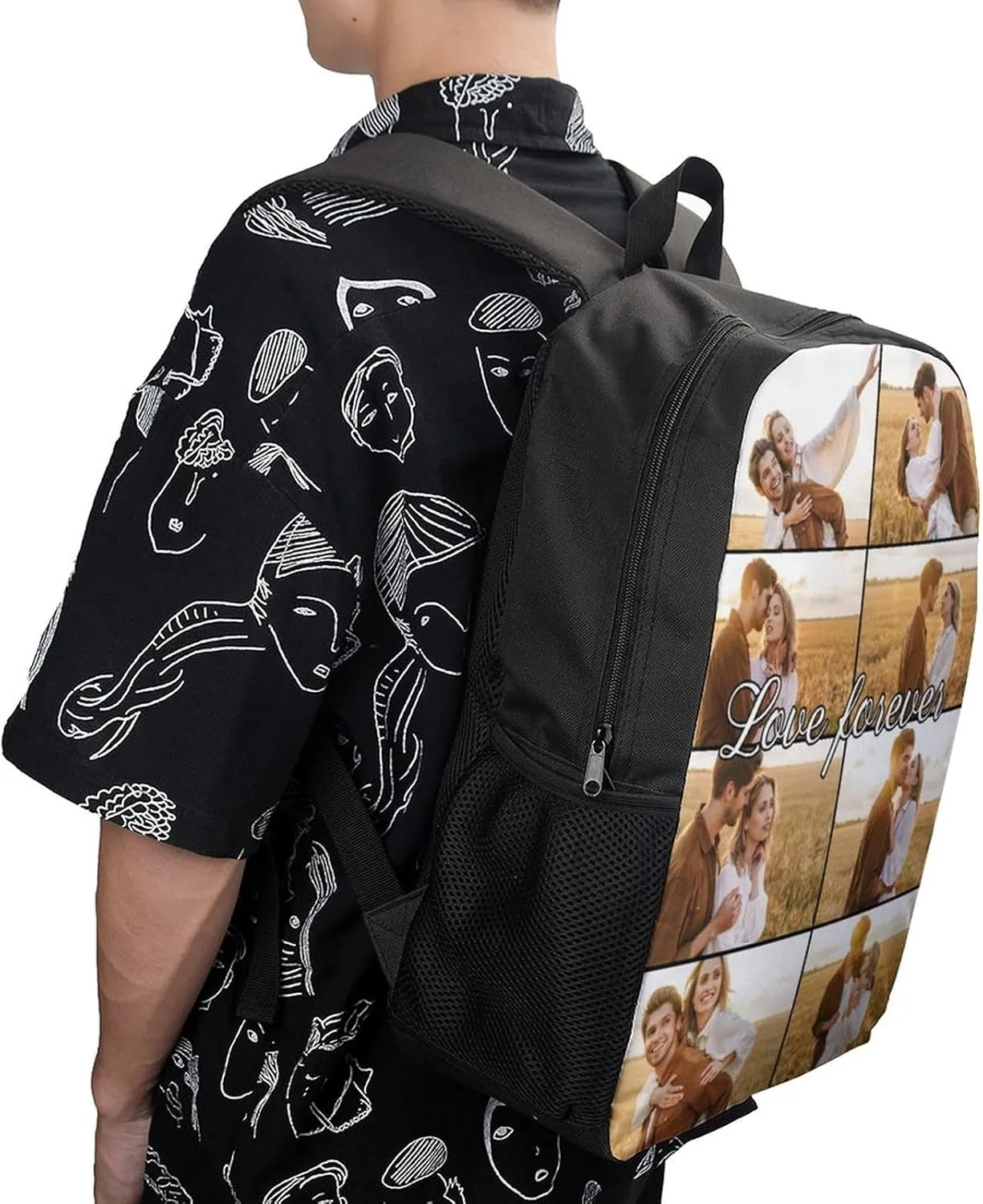 Custom Personalized Backpack Customize Image Photo Text Name Logo Laptop Bag Causul Daypack (8 Photos)