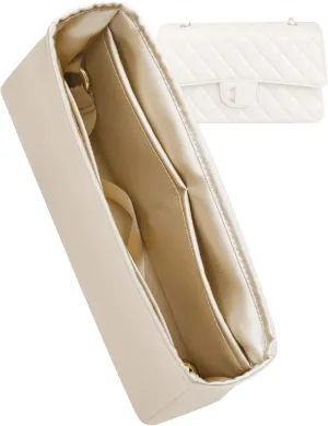 Customized Silk Purse Organizer for Chanel Classic Flap CF, Insert Bag in Bag for Luxury Handbag,Birthday Valentine Gifts,Choice of Size & Color & Zipper(Custom)