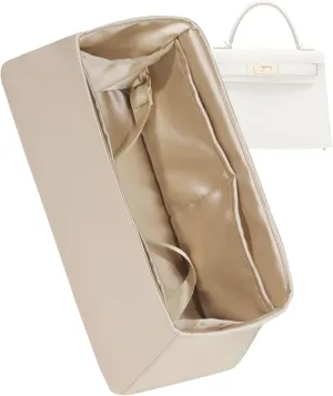 Customized Silk Purse Organizer for Hermes Kelly, Insert Bag in Bag for Luxury Handbag,Birthday Valentine Gifts,Choice of Size & Color & Zipper(Custom)