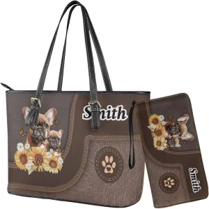 Customized Women Handbags Wallet Sets Leather Shoulder Bags Top Handle Satchel Tote Bag with Matching Wallet