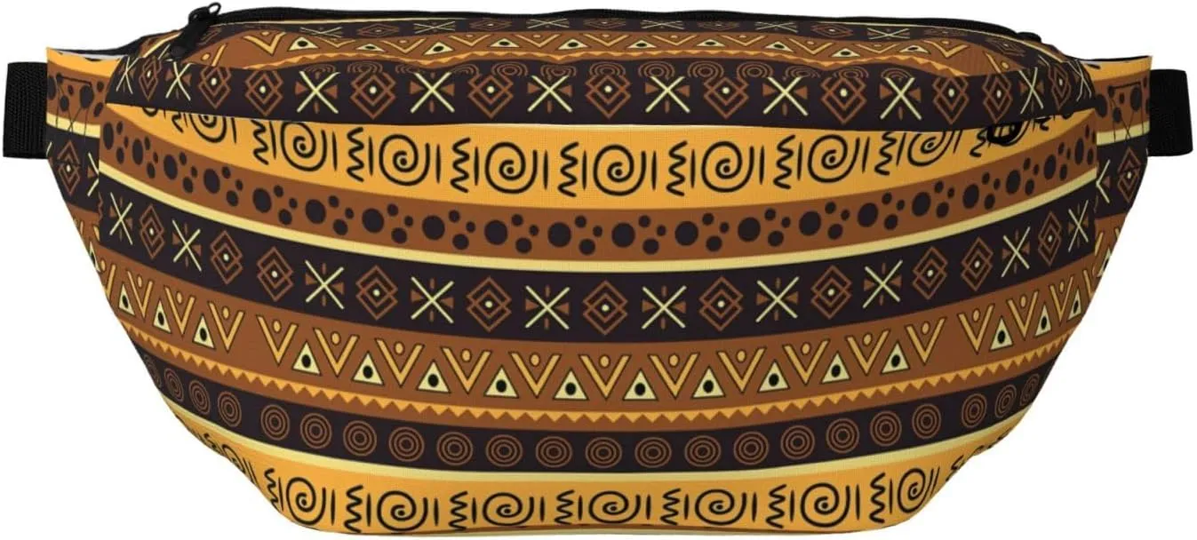 Cute African Tribes Bags for Women Men Crossbody Waist Bag With Adjustable Strap Fanny Pack