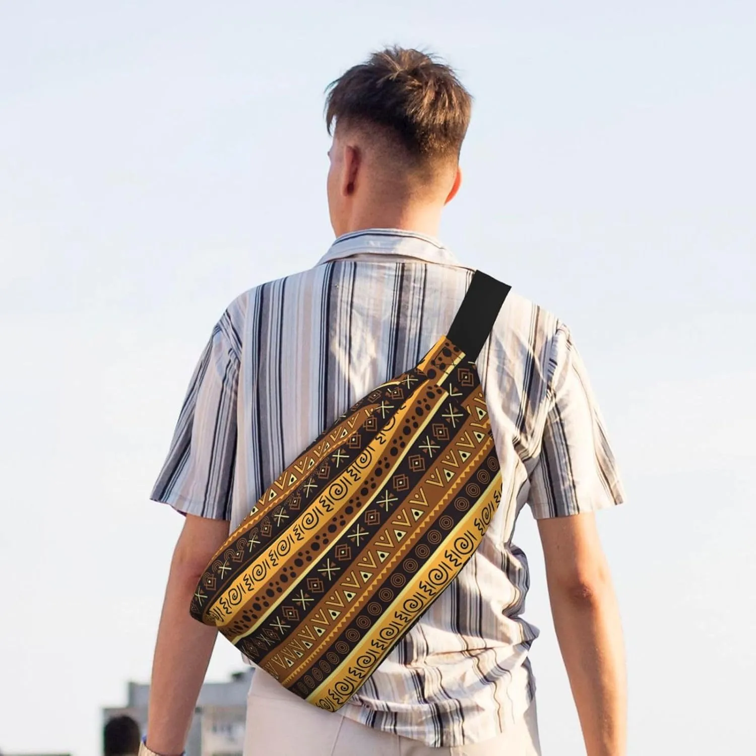 Cute African Tribes Bags for Women Men Crossbody Waist Bag With Adjustable Strap Fanny Pack