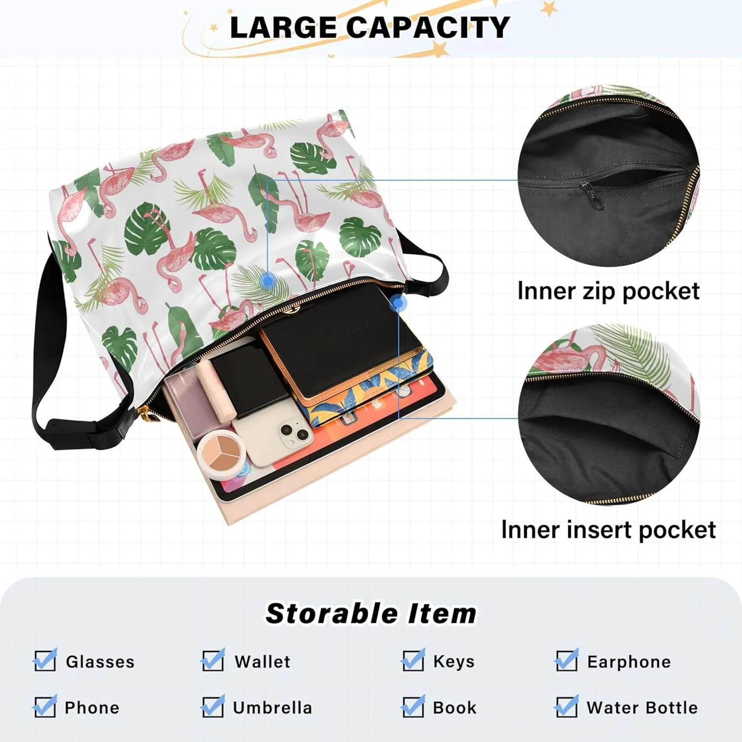 Cute Brown Sloth Beige Leather Hobo Handbags Women Large Purse Crossbody Art Animal Print Womens Fall Purses