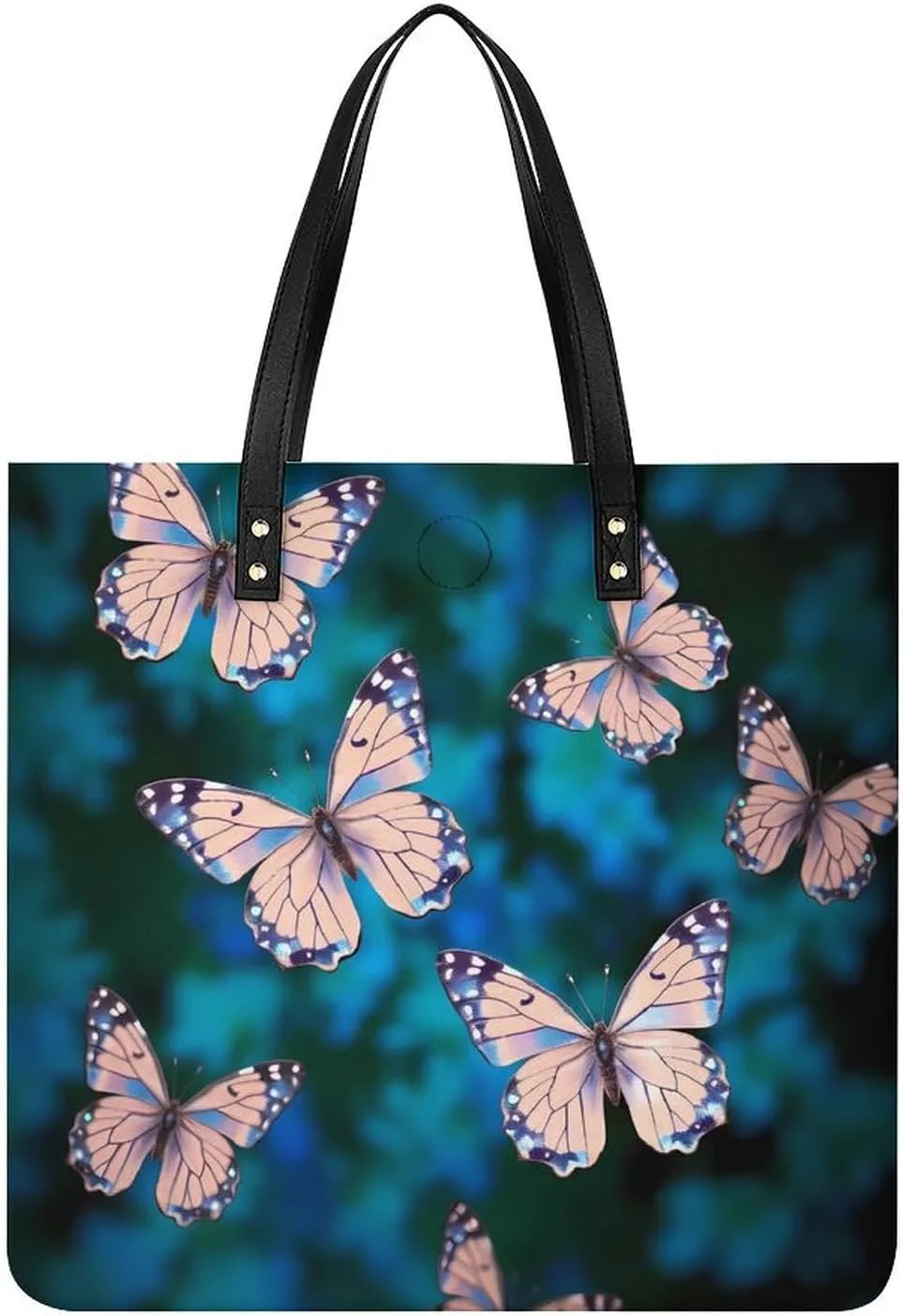 Cute Butterflies Tote Bag Durable Water-Resistant Handbags Lightweight Tote for Travel Work Book