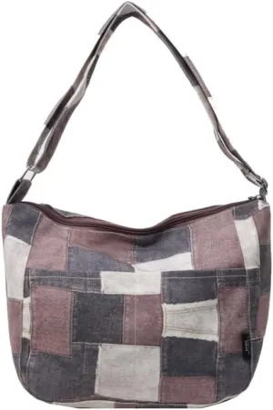 Cute Denim Crossbody Bag for Women, Aesthetic Shoulder Handbags Casual Grunge Y2K Bag Fashion for Women Ladie Trendy (brown)