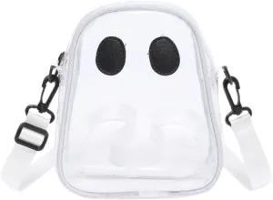 Cute Ghost Clear Purse,Clear Bag For Stadium Events,Stadium Approved Crossbody Bag Purses for Women Adjustable Strap