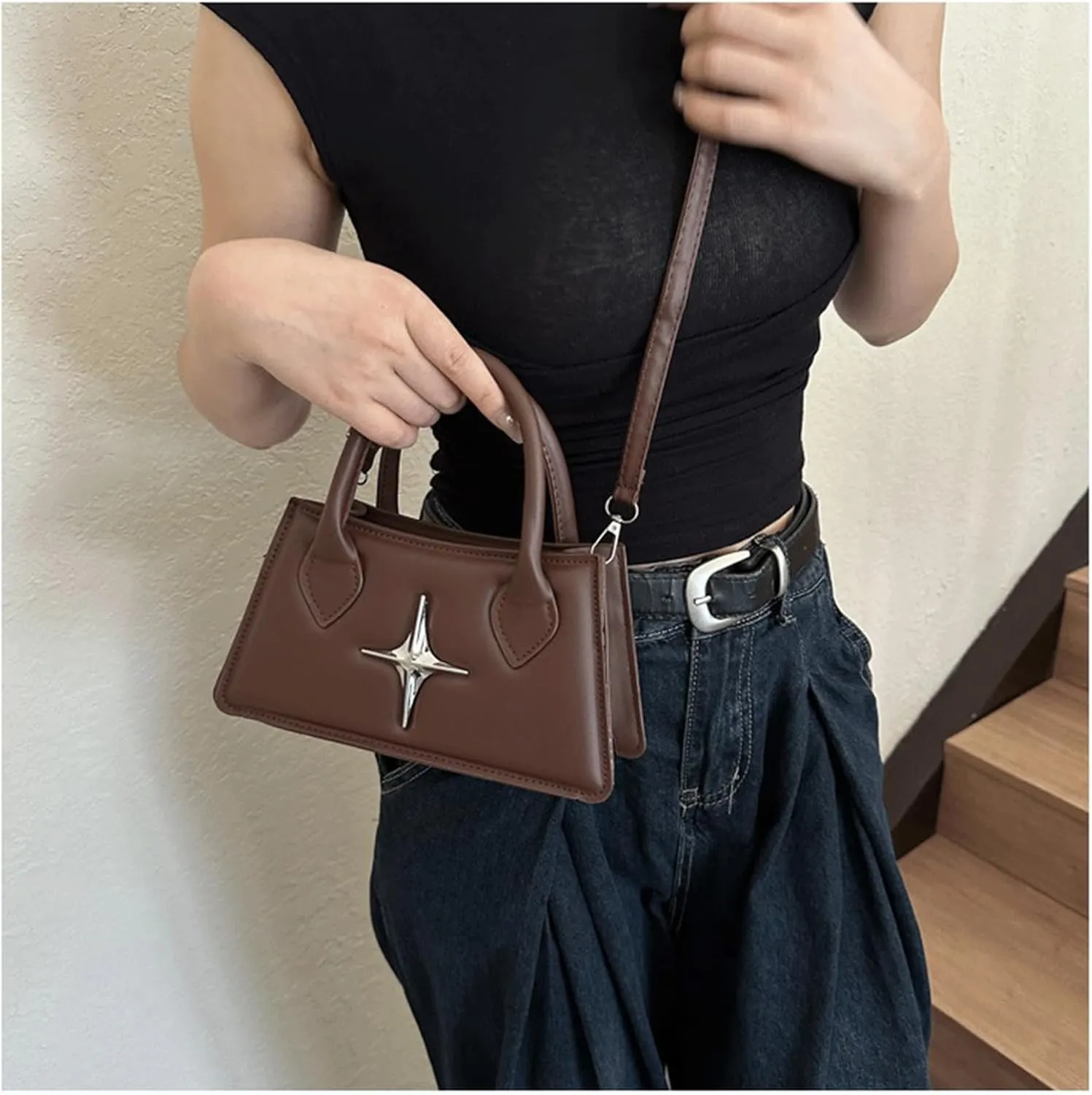 Cute Purse Small Futuristic Bag Gothic Y2k Mini Purses Minimalist Punk Classic Vintage Handbag