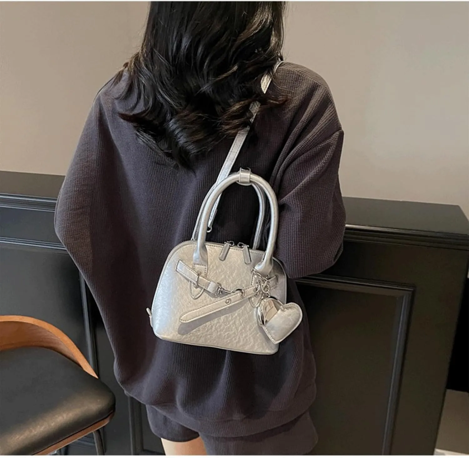 Cute Purse Small Heart Charm Y2K Grunge Bag Mini Purses Retro French Edgy Punk Vintage Handbag