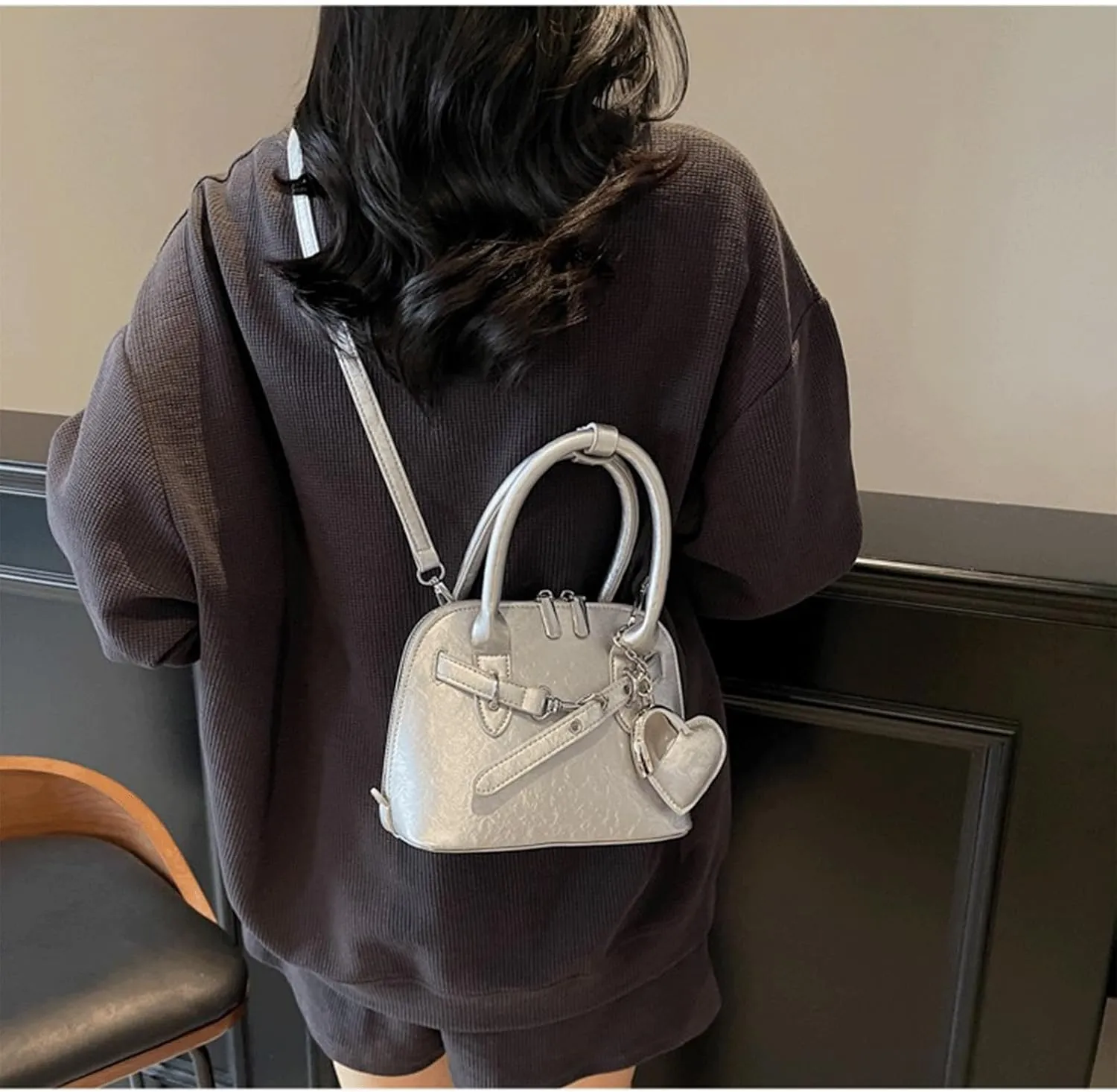Cute Purse Small Heart Charm Y2K Grunge Bag Mini Purses Retro French Edgy Punk Vintage Handbag