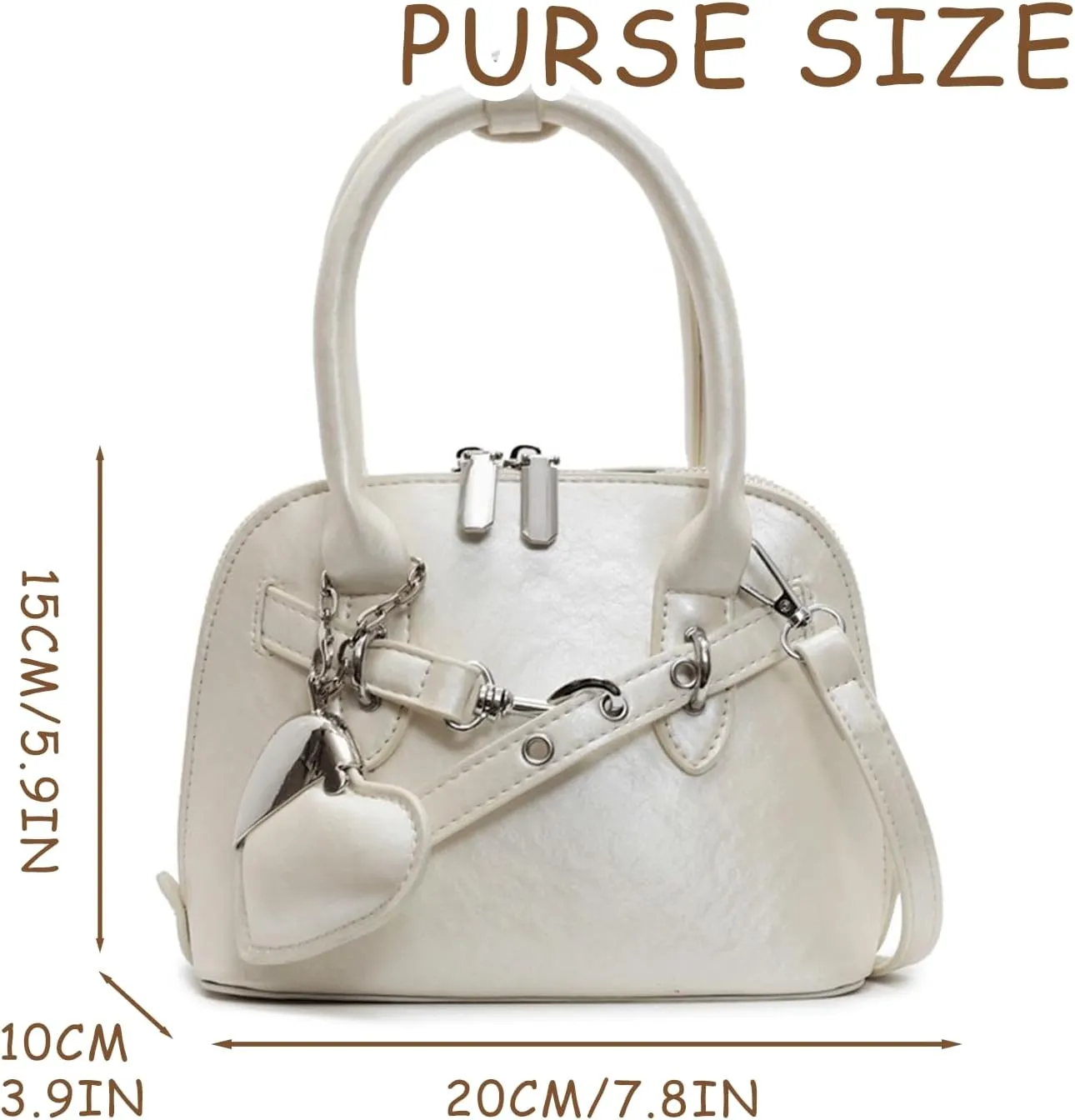 Cute Purse Small Heart Charm Y2K Grunge Bag Mini Purses Retro French Edgy Punk Vintage Handbag