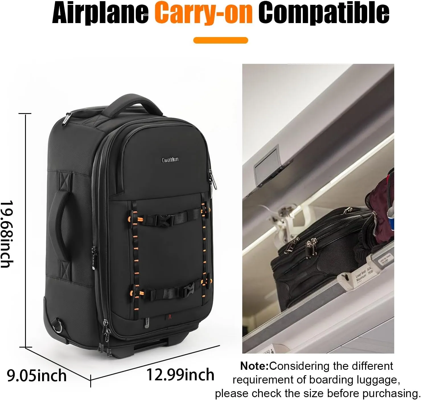 Cwatcun D136Camera Backpack Rolling