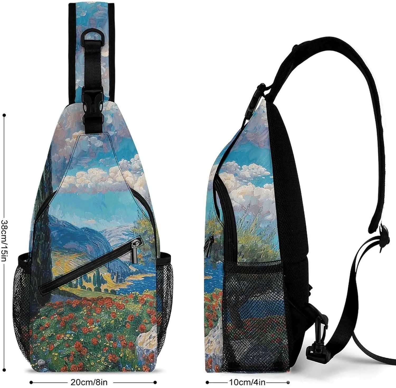Cypress Trees Outdoors Sling Bag Crossbody Bags Cross Body Bag Fanny Packs Chest Bags Sling Purses for Travel