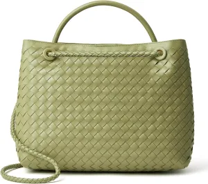 DAILANDO Woven Tote Bag For Women Designer Braided Top Handle Shoulder Satchel Purse And Handbags