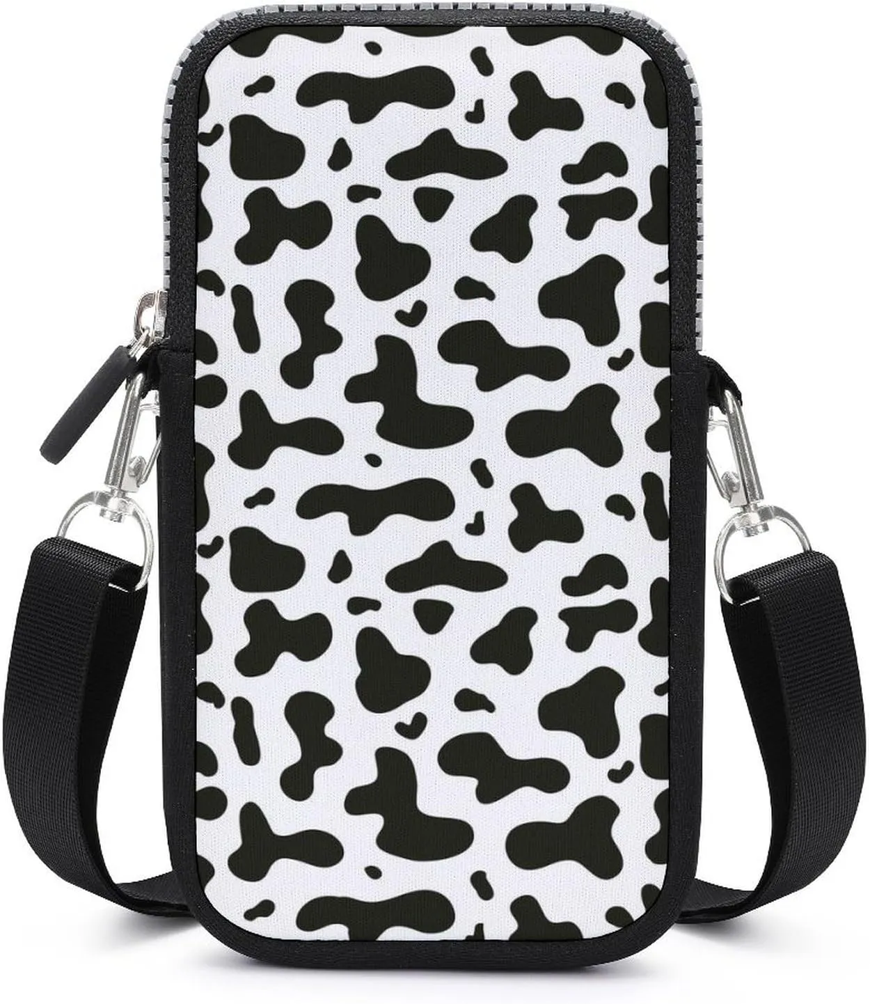 Dairy Cow Pattern Small Cell Phone Purse Crossbody Waterproof Mini Bag Wallet with Adjustable Strap