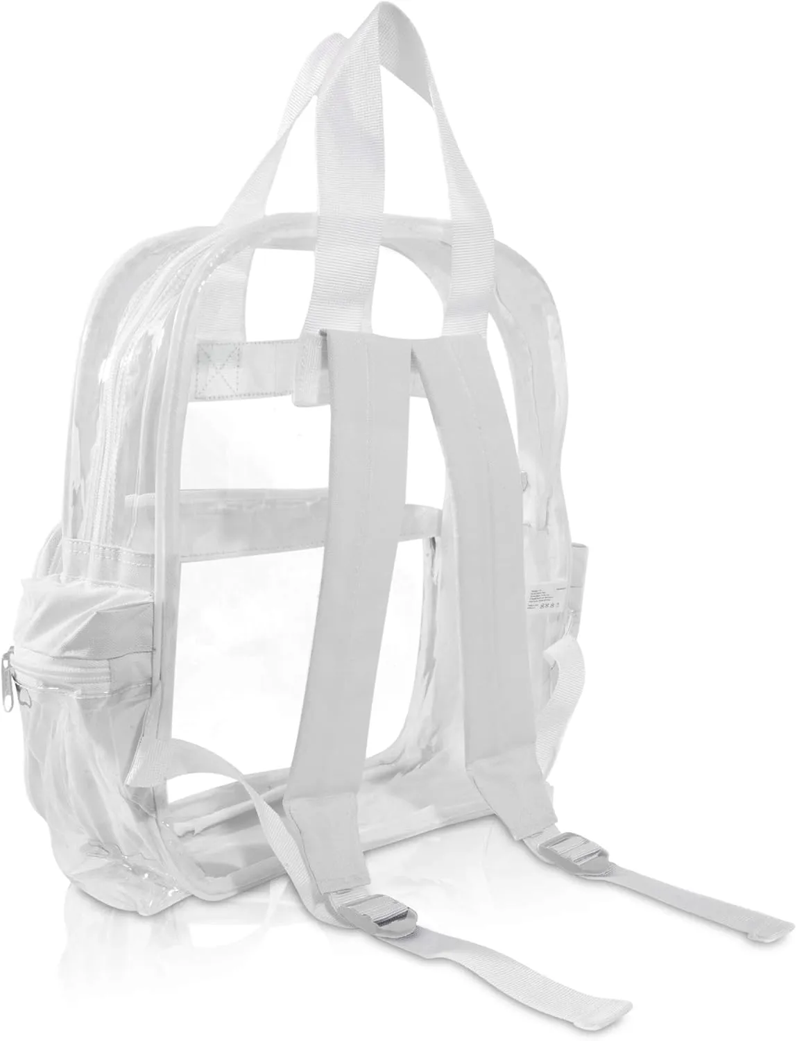 DALIX Clear Backpack Bags Smooth Plastic (White)